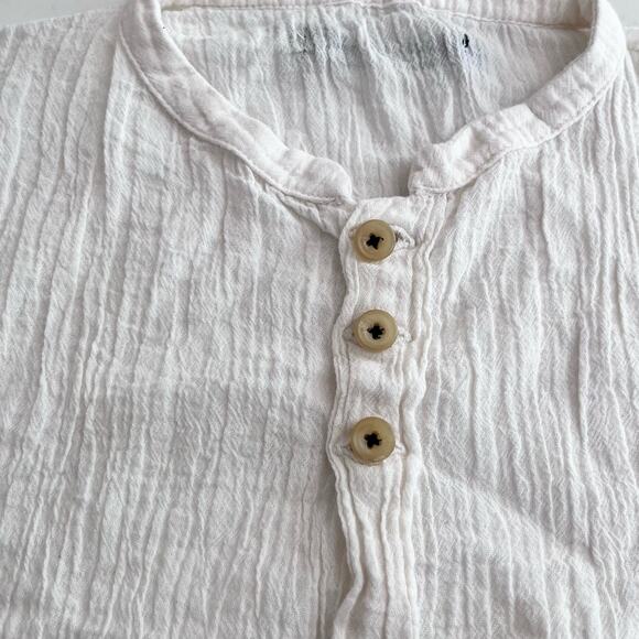 Little Creative Factory boys ecru muslin short sleeve button down shirt 4yrs - Picture 2 of 6